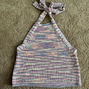 Cotton On rainbow halter top